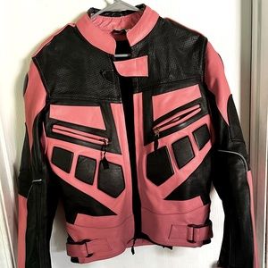 Womens Motorcycle Leather Jacket with armor